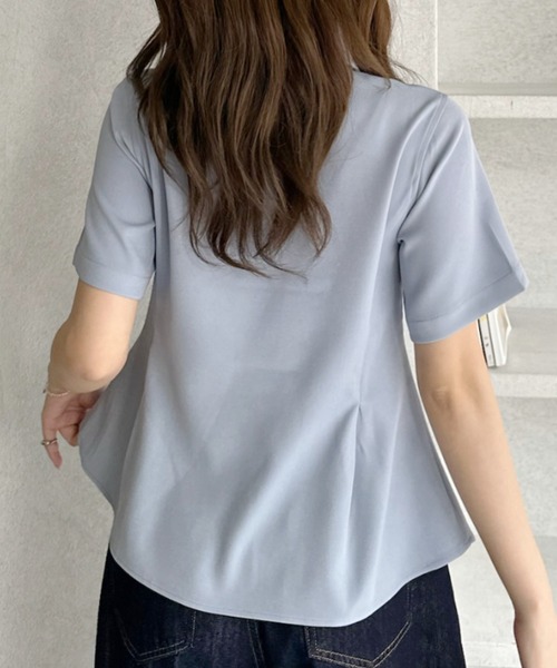 U.S. POLO ASSN.（ユーエスポロアッスン）の「【Ada.別注 U.S. POLO ASSN.】ペプラム 半袖 シャツ ◎（シャツ/ブラウス・レディース・ピンク/ホワイト/サックスブルー・FREE）」の13枚目の写真