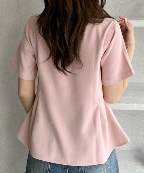 U.S. POLO ASSN.（ユーエスポロアッスン）の「【Ada.別注 U.S. POLO ASSN.】ペプラム 半袖 シャツ ◎（シャツ/ブラウス・レディース・ピンク/ホワイト/サックスブルー・FREE）」の14枚目の写真