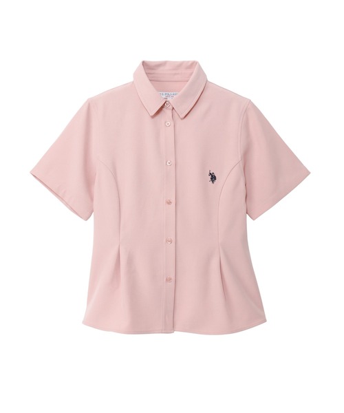 U.S. POLO ASSN.（ユーエスポロアッスン）の「【Ada.別注 U.S. POLO ASSN.】ペプラム 半袖 シャツ ◎（シャツ/ブラウス・レディース・ピンク/ホワイト/サックスブルー・FREE）」の22枚目の写真
