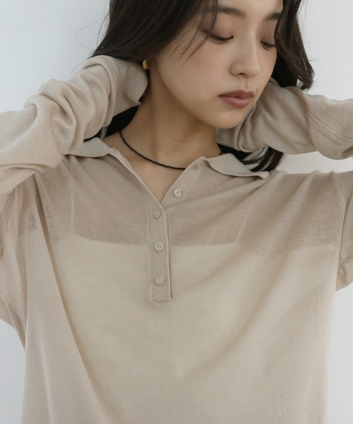 シアーポロニット（Tシャツ/カットソー）｜hellam（へラム）の