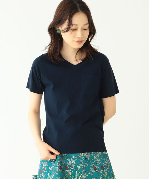BEAMS BOY（ビームスボーイ）の「HANES / POCKET V-NECK TEE 16SS（Tシャツ/カットソー・レディース・ホワイト/ブラック/ピンク/ネイビー・ONE SIZE）」の3枚目の写真
