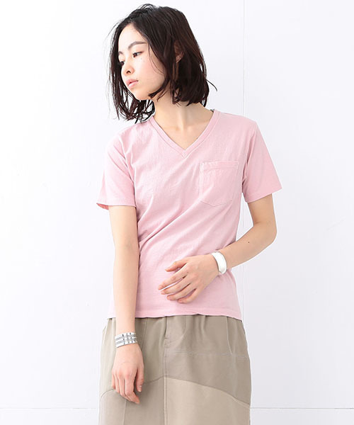 BEAMS BOY（ビームスボーイ）の「HANES / POCKET V-NECK TEE 16SS（Tシャツ/カットソー・レディース・ホワイト/ブラック/ピンク/ネイビー・ONE SIZE）」の21枚目の写真
