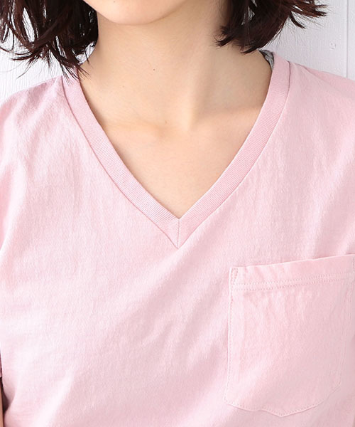 BEAMS BOY（ビームスボーイ）の「HANES / POCKET V-NECK TEE 16SS（Tシャツ/カットソー・レディース・ホワイト/ブラック/ピンク/ネイビー・ONE SIZE）」の13枚目の写真