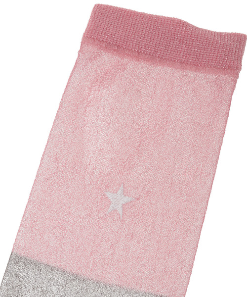 CONVERSE TOKYO(コンバーストウキョウ)の「STAR★ GLITTER SHEER BI-COLOR SOX(ソックス/靴下・レディース・チャコールグレー/ピンク/ネイビー・FREE)」の7枚目の写真