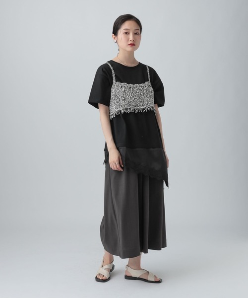 LEPSIM（レプシィム）の「フリンジビスチェ　680391（その他トップス・レディース・アイボリー/ブラック系その他/カラフル・FREE）」の6枚目の写真