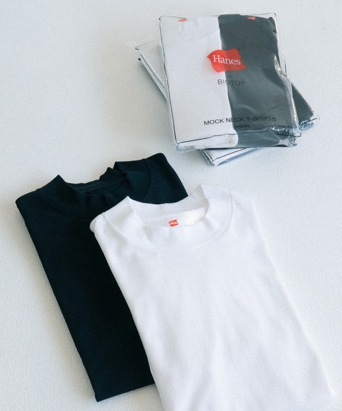 BIOTOP（ビオトープ）の「【Hanes for BIOTOP】US COTTON MOCK NECK T-SHIRTS 2P（Tシャツ/カットソー・メンズ・ホワイト系その他・L/M/S/XL）」の14枚目の写真