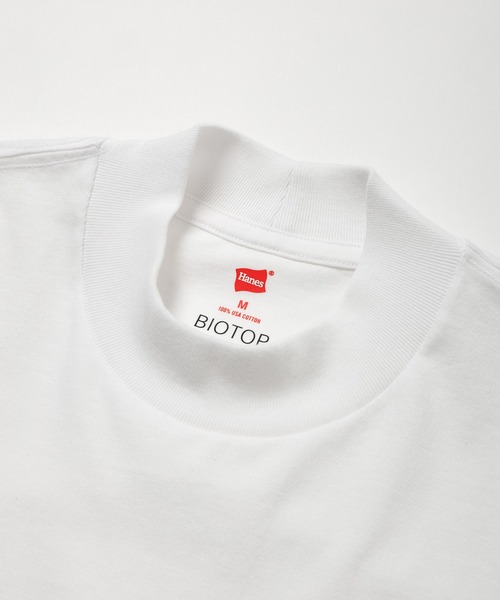 BIOTOP（ビオトープ）の「【Hanes for BIOTOP】US COTTON MOCK NECK T-SHIRTS 2P（Tシャツ/カットソー・メンズ・ホワイト系その他・L/M/S/XL）」の5枚目の写真