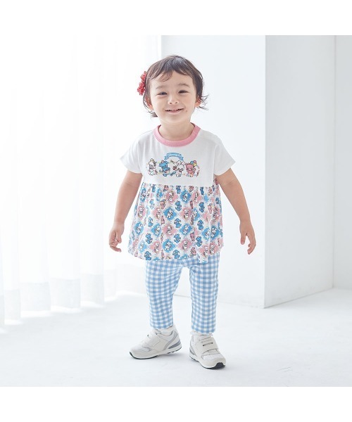 SWIMMER(SWIMMER)の「SWIMMERコラボ フレンチスリーブTシャツ(Tシャツ/カットソー・キッズ・ライトピンク/ホワイト系その他6/ホワイト系その他2・80/90/100/110/120)」の4枚目の写真