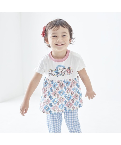 SWIMMER(SWIMMER)の「SWIMMERコラボ フレンチスリーブTシャツ(Tシャツ/カットソー・キッズ・ライトピンク/ホワイト系その他6/ホワイト系その他2・80/90/100/110/120)」の5枚目の写真