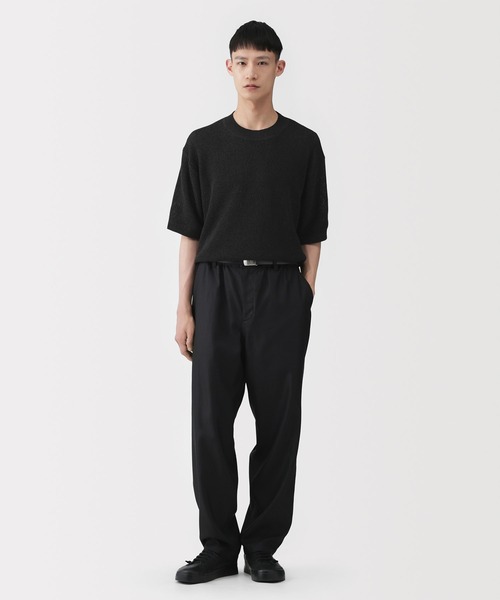 MUJI Labo(ムジラボ)の「〔MUJI Labo〕紳士 和紙混半袖クルーネックセーター(ニット/セーター・メンズ・サンドベージュ/グリーン系/ブラック・M/L/XL/S)」の4枚目の写真