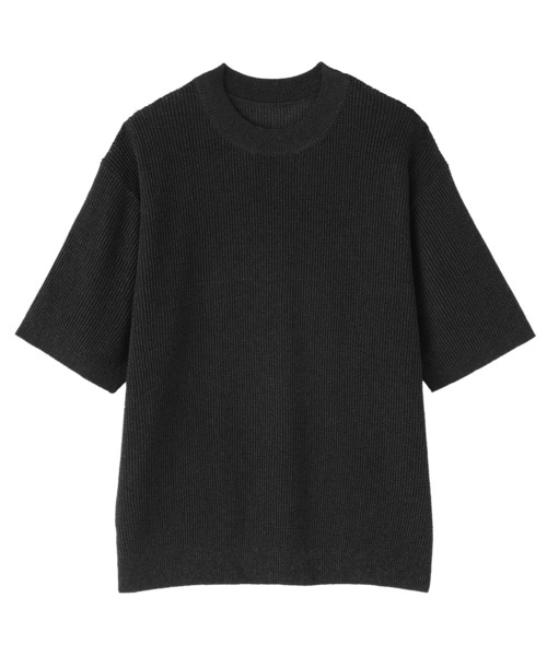 MUJI Labo(ムジラボ)の「〔MUJI Labo〕紳士 和紙混半袖クルーネックセーター(ニット/セーター・メンズ・サンドベージュ/グリーン系/ブラック・M/L/XL/S)」の5枚目の写真