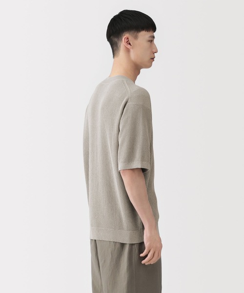 MUJI Labo(ムジラボ)の「〔MUJI Labo〕紳士 和紙混半袖クルーネックセーター(ニット/セーター・メンズ・サンドベージュ/グリーン系/ブラック・M/L/XL/S)」の8枚目の写真
