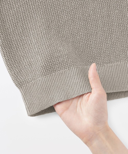 MUJI Labo(ムジラボ)の「〔MUJI Labo〕紳士 和紙混半袖クルーネックセーター(ニット/セーター・メンズ・サンドベージュ/グリーン系/ブラック・M/L/XL/S)」の13枚目の写真