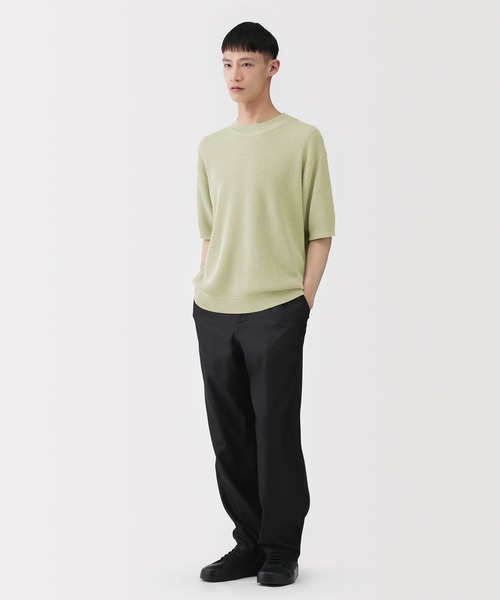 MUJI Labo(ムジラボ)の「〔MUJI Labo〕紳士 和紙混半袖クルーネックセーター(ニット/セーター・メンズ・サンドベージュ/グリーン系/ブラック・M/L/XL/S)」の14枚目の写真