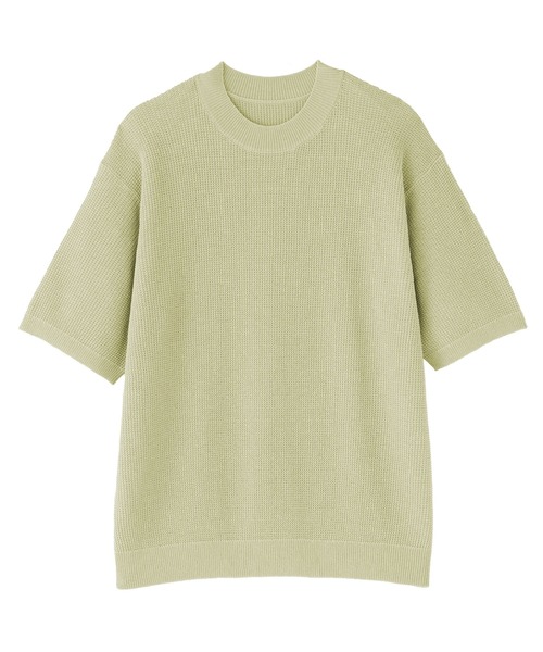 MUJI Labo(ムジラボ)の「〔MUJI Labo〕紳士 和紙混半袖クルーネックセーター(ニット/セーター・メンズ・サンドベージュ/グリーン系/ブラック・M/L/XL/S)」の15枚目の写真