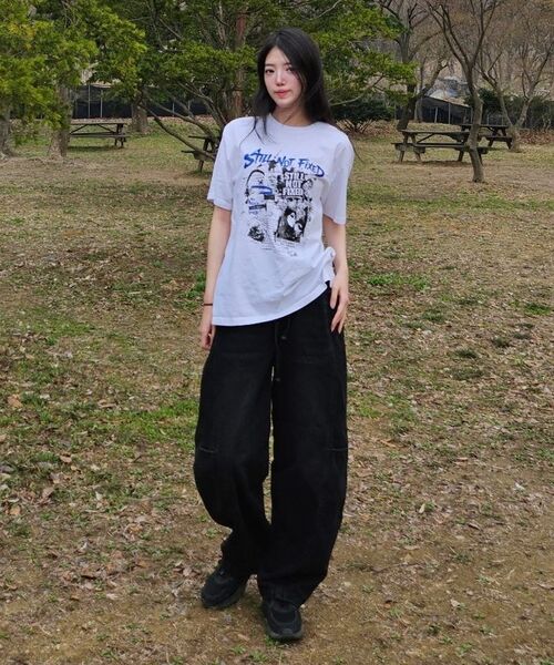 ELIMENO(エリメノ)の「ELフィックスド半袖Tシャツ4カラー(Tシャツ/カットソー・メンズ・ホワイト/ライトグレー/チャコール/ブラック・1/2/3/4/5/6)」の6枚目の写真