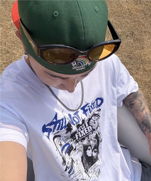 ELIMENO(エリメノ)の「ELフィックスド半袖Tシャツ4カラー(Tシャツ/カットソー・メンズ・ホワイト/ライトグレー/チャコール/ブラック・1/2/3/4/5/6)」の8枚目の写真