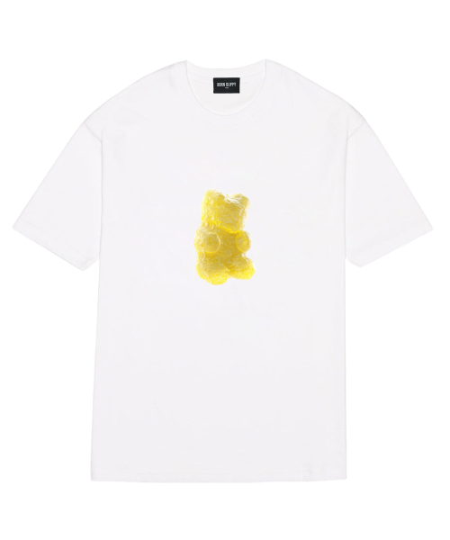 BORN SLIPPY(ボーンスリッピー)の「Gummy Bear(Yellow) T-shirt (White)(Tシャツ/カットソー・レディース・その他・FREE)」の1枚目の写真
