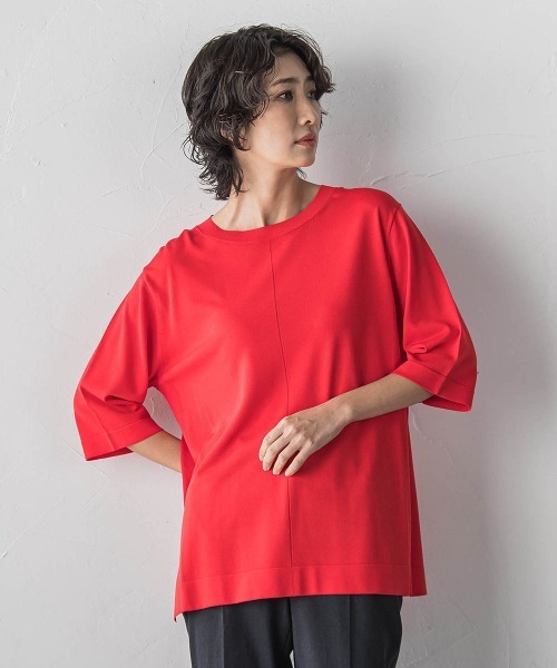 la.f…（ラエフ）の「Tシャツニット（ニット/セーター・レディース・ブラック/グリーン/イエロー/ブラウン/レッド/ブルー/イエロー系その他・9号）」の2枚目の写真