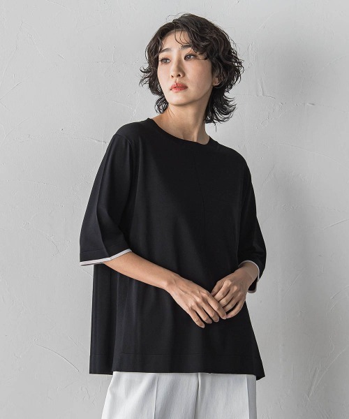 la.f…（ラエフ）の「Tシャツニット（ニット/セーター・レディース・ブラック/グリーン/イエロー/ブラウン/レッド/ブルー/イエロー系その他・9号）」の8枚目の写真