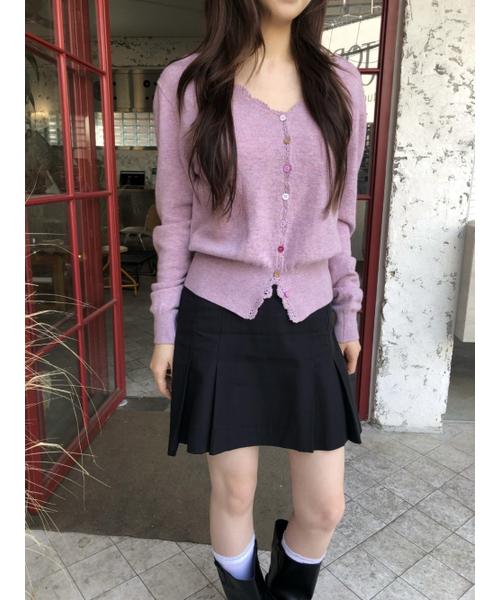 LENINA（レニーナ）の「SALENA wool v neck cardigan_POPCORN PINK（カーディガン/ボレロ・レディース・ピンク・FREE）」の5枚目の写真