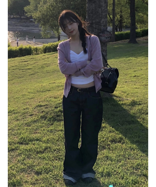 LENINA（レニーナ）の「SALENA wool v neck cardigan_POPCORN PINK（カーディガン/ボレロ・レディース・ピンク・FREE）」の6枚目の写真