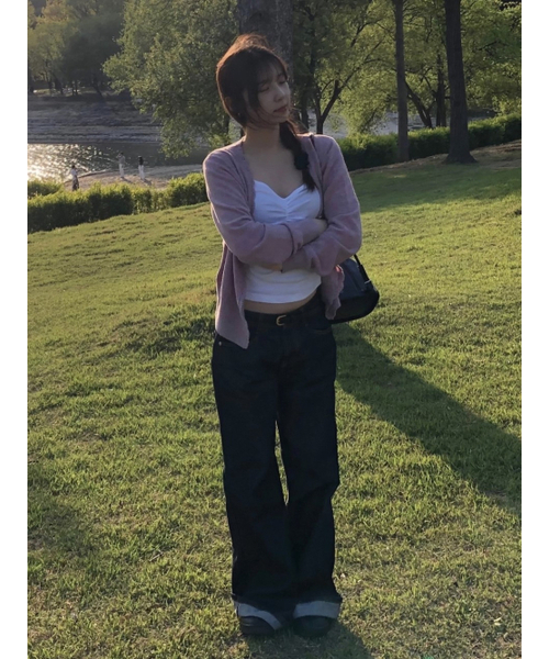 LENINA（レニーナ）の「SALENA wool v neck cardigan_POPCORN PINK（カーディガン/ボレロ・レディース・ピンク・FREE）」の7枚目の写真