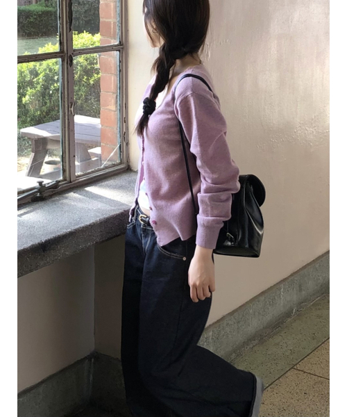 LENINA（レニーナ）の「SALENA wool v neck cardigan_POPCORN PINK（カーディガン/ボレロ・レディース・ピンク・FREE）」の8枚目の写真