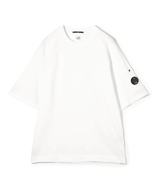 C.P. COMPANY（シーピーカンパニー）の「C.P. Company LIGHT FLEECE SS Tシャツ（Tシャツ/カットソー・メンズ・ホワイト/ブラック・M/S/XS）」の2枚目の写真