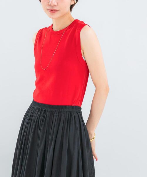 URBAN RESEARCH ROSSO WOMEN(アーバンリサーチ ロッソ)の「GICIPI BARIO(タンクトップ・レディース・ブラック/レッド/ベージュ/ネイビー/ホワイト・1)」の9枚目の写真