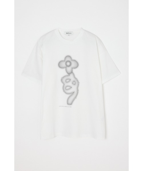 ENFOLD(エンフォルド)の「T-SHIRT(Tシャツ/カットソー・レディース・ブラック/ホワイト・38)」の1枚目の写真