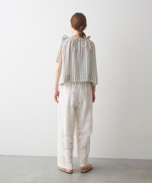 Crisp(クリスプ)の「ribbon accent stripe blouse / リボンアクセントストライプブラウス(シャツ/ブラウス・レディース・ブルー/ネイビー・FREE)」の11枚目の写真