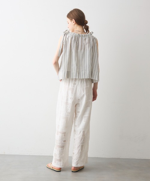 Crisp(クリスプ)の「ribbon accent stripe blouse / リボンアクセントストライプブラウス(シャツ/ブラウス・レディース・ブルー/ネイビー・FREE)」の12枚目の写真