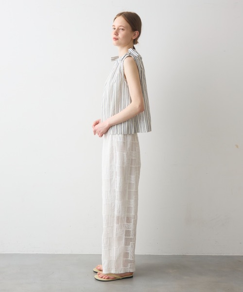 Crisp(クリスプ)の「ribbon accent stripe blouse / リボンアクセントストライプブラウス(シャツ/ブラウス・レディース・ブルー/ネイビー・FREE)」の9枚目の写真