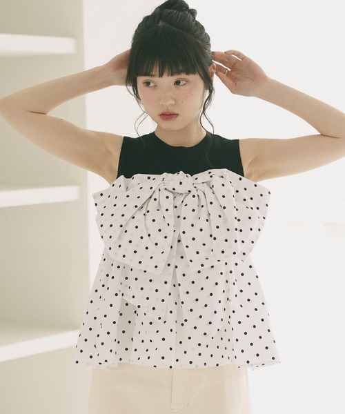 Heather(ヘザー)の「ドッキングリボンニット 855774(ニット/セーター・レディース・ブラック/アイボリー/グレー・FREE)」の13枚目の写真