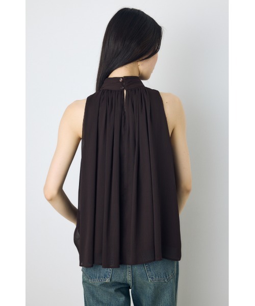AZUL by moussy（アズールバイマウジー）の「シフォンノースリーブブラウス（シャツ/ブラウス・レディース・ライトカーキ/ブラウン/オフホワイト・SMALL/MEDIUM）」の17枚目の写真