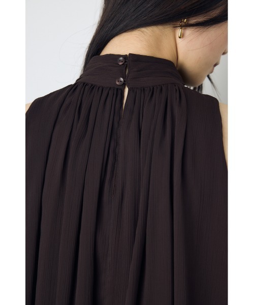 AZUL by moussy（アズールバイマウジー）の「シフォンノースリーブブラウス（シャツ/ブラウス・レディース・ライトカーキ/ブラウン/オフホワイト・SMALL/MEDIUM）」の20枚目の写真