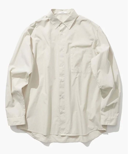 ATON/エイトン】NATURAL DYED COTTON LAWN STANDARD SHIRT/ナチュラル
