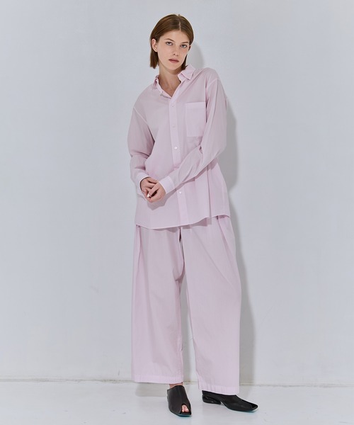 ATON(エイトン)の「【ATON/エイトン】NATURAL DYED COTTON LAWN STANDARD SHIRT/ナチュラルコットンスタンダードシャツ/ブラウス(シャツ/ブラウス・レディース・ピンク/ブラック/ベージュ・2)」の19枚目の写真