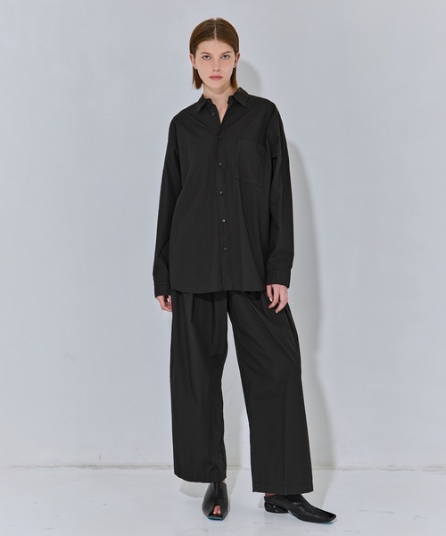 ATON(エイトン)の「【ATON/エイトン】NATURAL DYED COTTON LAWN STANDARD SHIRT/ナチュラルコットンスタンダードシャツ/ブラウス(シャツ/ブラウス・レディース・ピンク/ブラック/ベージュ・2)」の9枚目の写真