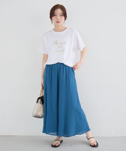 le.coeur blanc(ルクールブラン)の「【手洗い可】シアースパンパネルパンツ(その他パンツ・レディース・ブラウン/アイボリー/ブルー・38)」の19枚目の写真