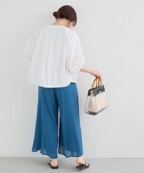 le.coeur blanc(ルクールブラン)の「【手洗い可】シアースパンパネルパンツ(その他パンツ・レディース・ブラウン/アイボリー/ブルー・38)」の21枚目の写真