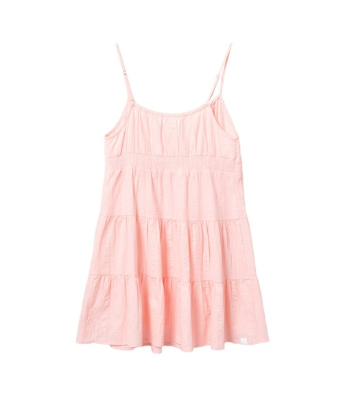 A BATHING APE(アベイシングエイプ)の「HEART BADGE WOVEN TABLE CHECK CAMI DRESS(ワンピース・レディース・アイボリー/ピンク・SMALL/X-SMALL)」の4枚目の写真