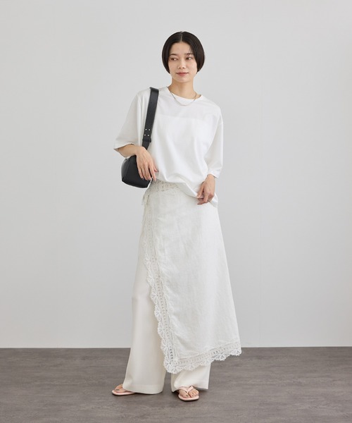 SALON adam et rope'(サロン アダム エ ロペ)の「【WEB限定】スプリットレザーワイドベルトショルダーバッグ(ショルダーバッグ・レディース・グレー系その他/ブラック・FREE)」の8枚目の写真