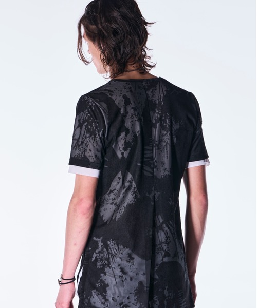 kiryuyrik(キリュウキリュウ)の「kiryuyrik/キリュウキリュウ/Layered T-Shirt(Tシャツ/カットソー・メンズ・ブラック×ブラック/ブラック×ホワイト・LARGE/MEDIUM/SMALL)」の4枚目の写真