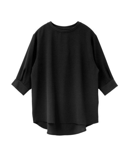 itto...(イット)の「【接触冷感&UVカット】ひんやりさらさらジョーゼットパフスリーブブラウス(Tシャツ/カットソー・レディース・チャコール/グレー/ブラック/オフホワイト・FREE)」の19枚目の写真
