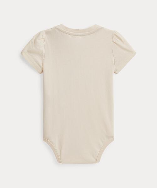 POLO RALPH LAUREN CHILDRENSWEAR(ポロ ラルフ ローレン チルドレンズウェア)の「パッチワーク Polo ベア コットン ボディスーツ(ロンパース・キッズ・ブラウン系3・12M/6M/9M)」の5枚目の写真