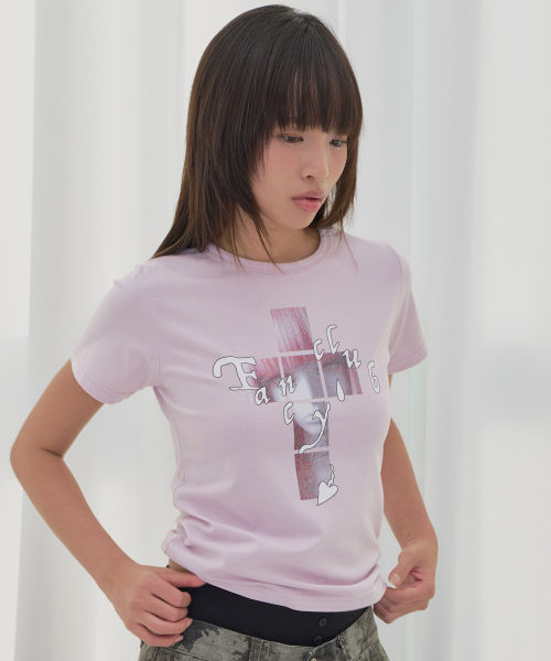 FANCY CLUB(ファンシークラブ)の「クロスキラT (ピンク) F26QB054(Tシャツ/カットソー・レディース・その他・ONE)」の3枚目の写真