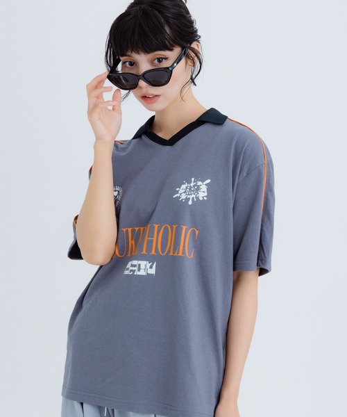 FLUKE HOLIC(フロックホリック)の「Logo game shirts(Tシャツ/カットソー・レディース・ブラウン/ブラック/ネイビー・SMALL/MEDIUM/LARGE)」の15枚目の写真