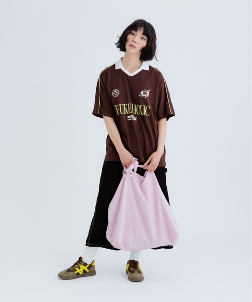 FLUKE HOLIC(フロックホリック)の「Logo game shirts(Tシャツ/カットソー・レディース・ブラウン/ブラック/ネイビー・SMALL/MEDIUM/LARGE)」の6枚目の写真